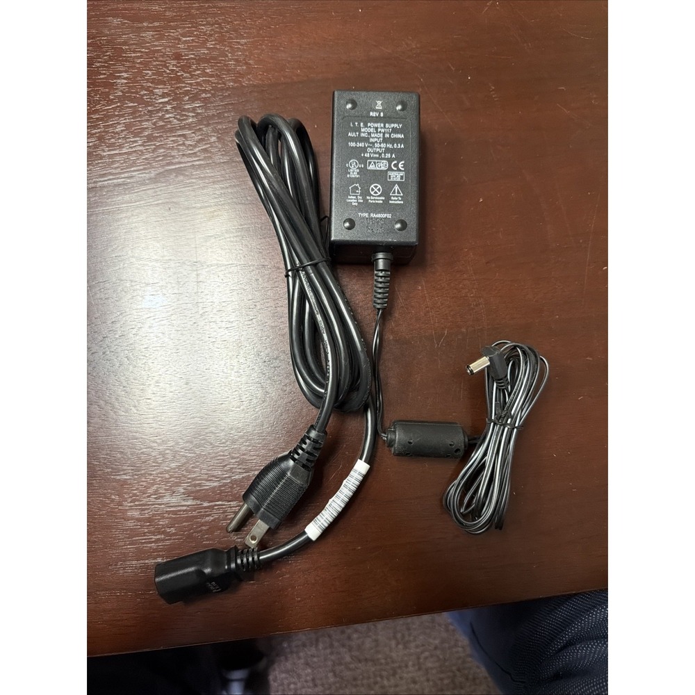 PW117 Power Supply AC DC Adapter 100/240v Output 48volts .25A